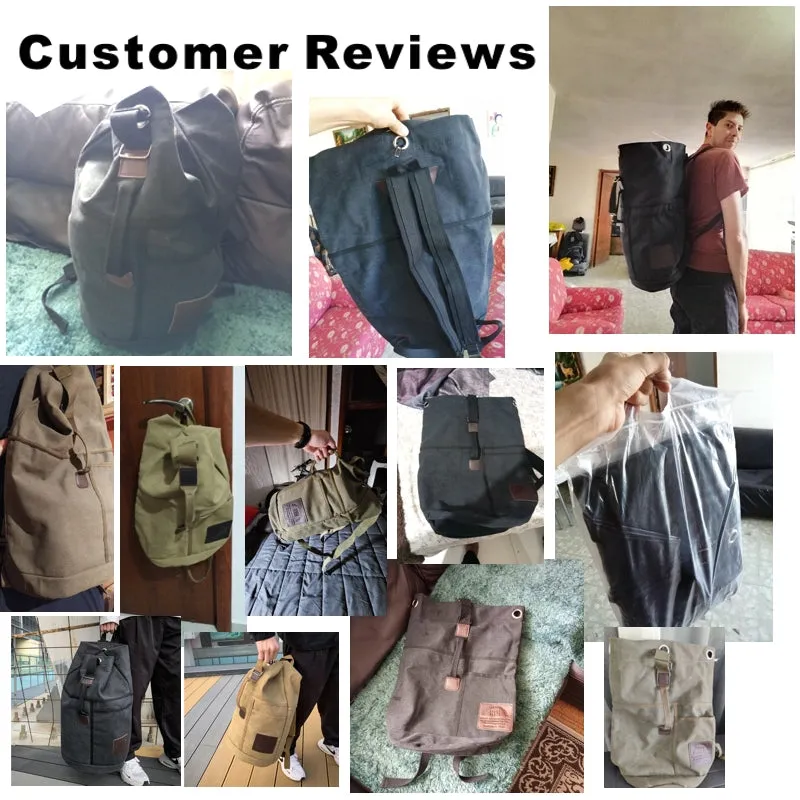 Rucksack Canvas Hiking Travel Backpacks