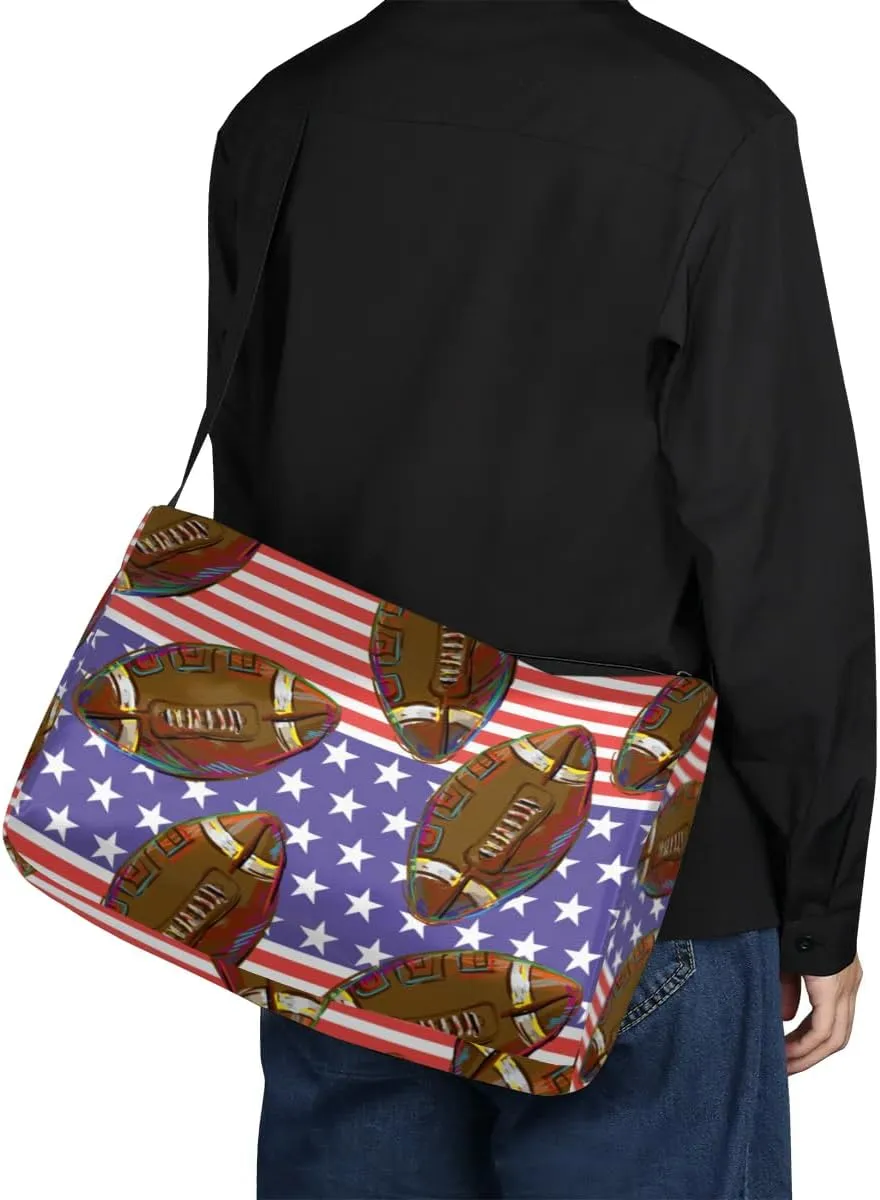 Rugby Print Small Gym Bag for Men Women Workout Sport Duffle Bag Waterproof Weekender Overnight Bag Lightweight Carry on Tote Bag Crossbody Shoulder Travel Bag for Swim Yoge Dance