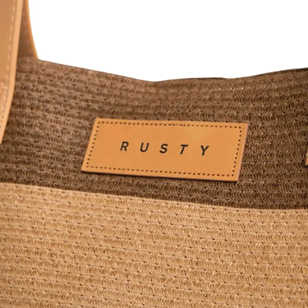 Rusty Hailey Straw Beach Bag