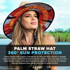 S A Company Hand-Woven Palm Straw Hats for Men and Women - Wide Brim Summer Hat Sun Protection, UPF 50  Adjustable Drawcord
