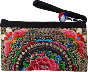 Sabai Jai - Smartphone Wristlet Bag - Handmade Embroidered Boho Clutch Wallets Purses