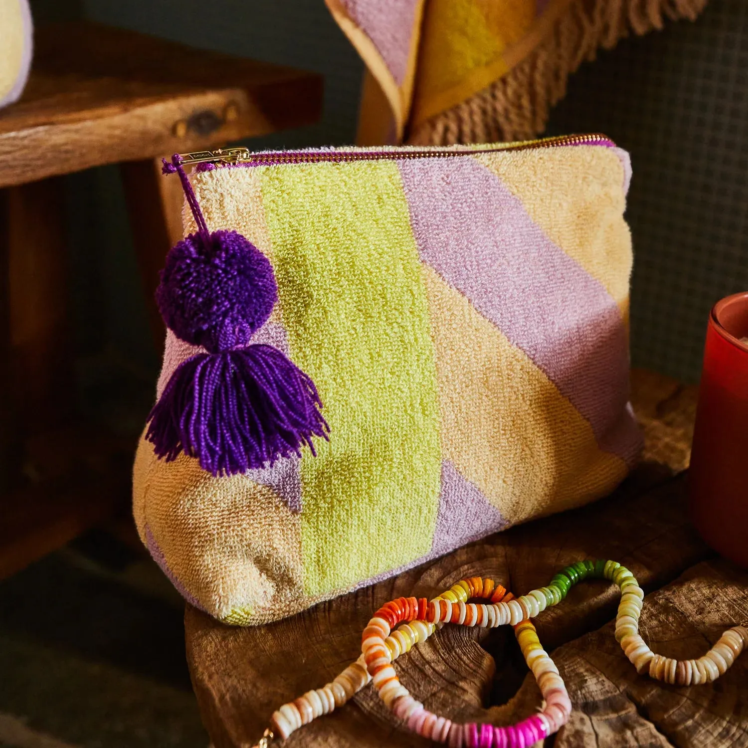 Sage & Clare - Jarita Terry Pouch (Mauve - Size Options)
