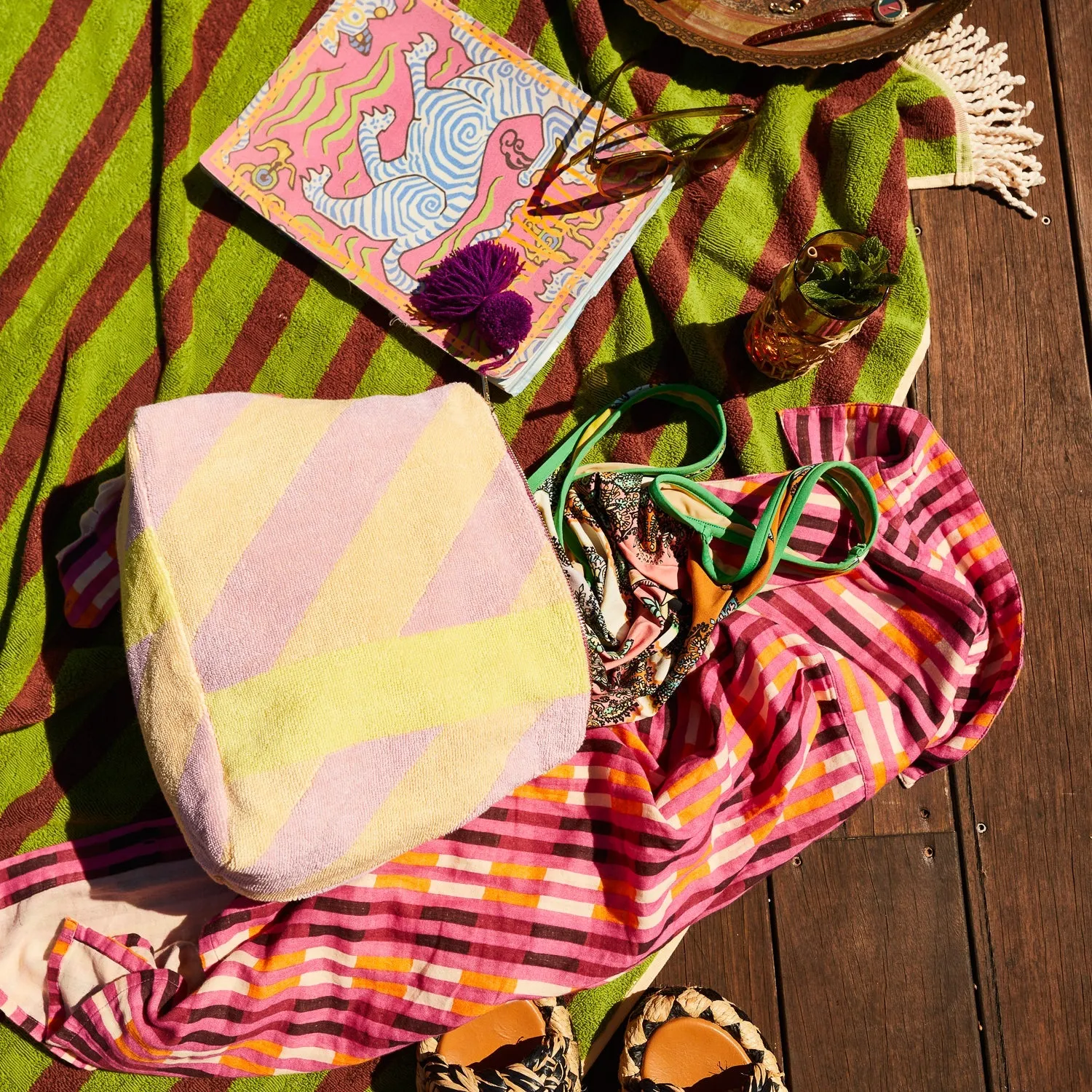 Sage & Clare - Jarita Terry Pouch (Mauve - Size Options)