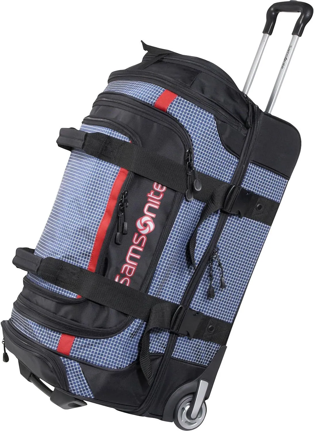 Samsonite Ripstop Wheeled Rolling Duffel Bag, Blue, 26-Inch