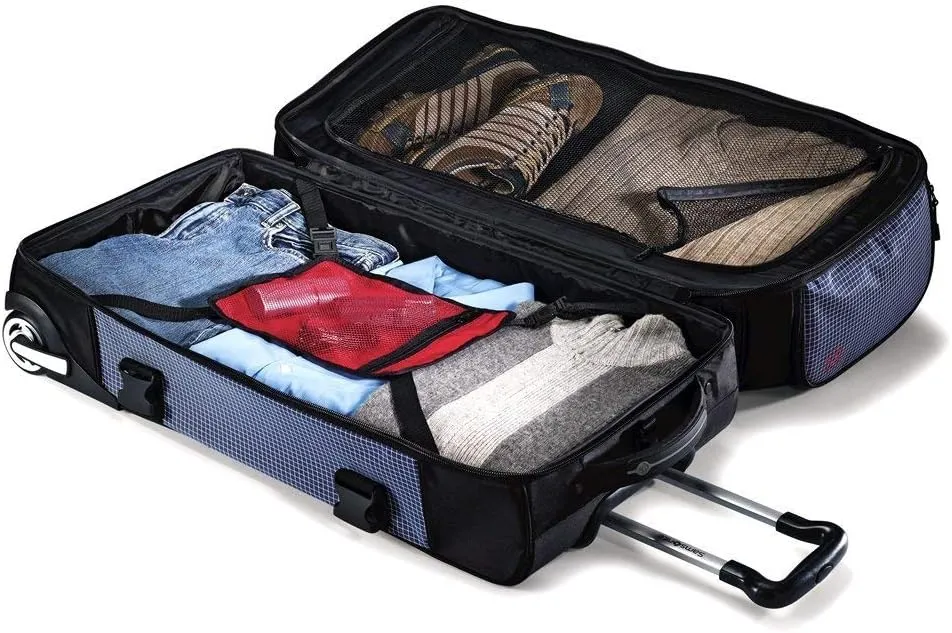 Samsonite Ripstop Wheeled Rolling Duffel Bag, Blue, 30 Inch
