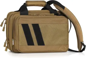 Savior Equipment Specialist Series Mini Range Bag Tactical Dual Pistol Handgun Revolver Hunting Bag Gun Carrying Case, X-Large Compartments w/Lockable Zippers, Deluxe Padded Shoulder Strap Included