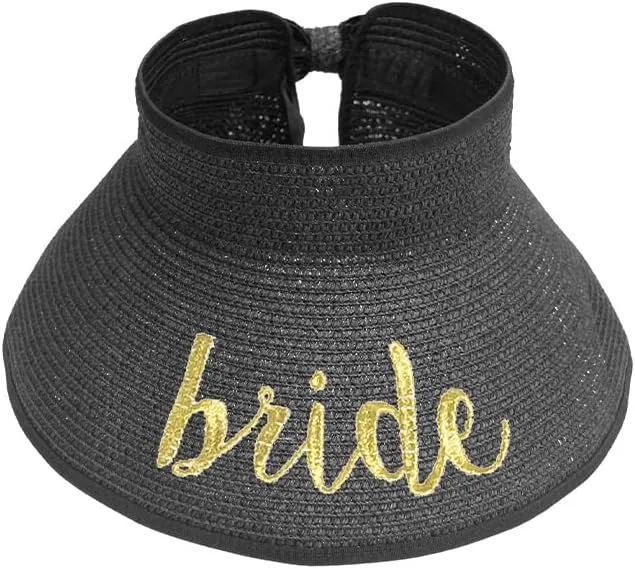 ScarvesMe Women's Adjustable Bride Roll up Straw Visor Sun Hat