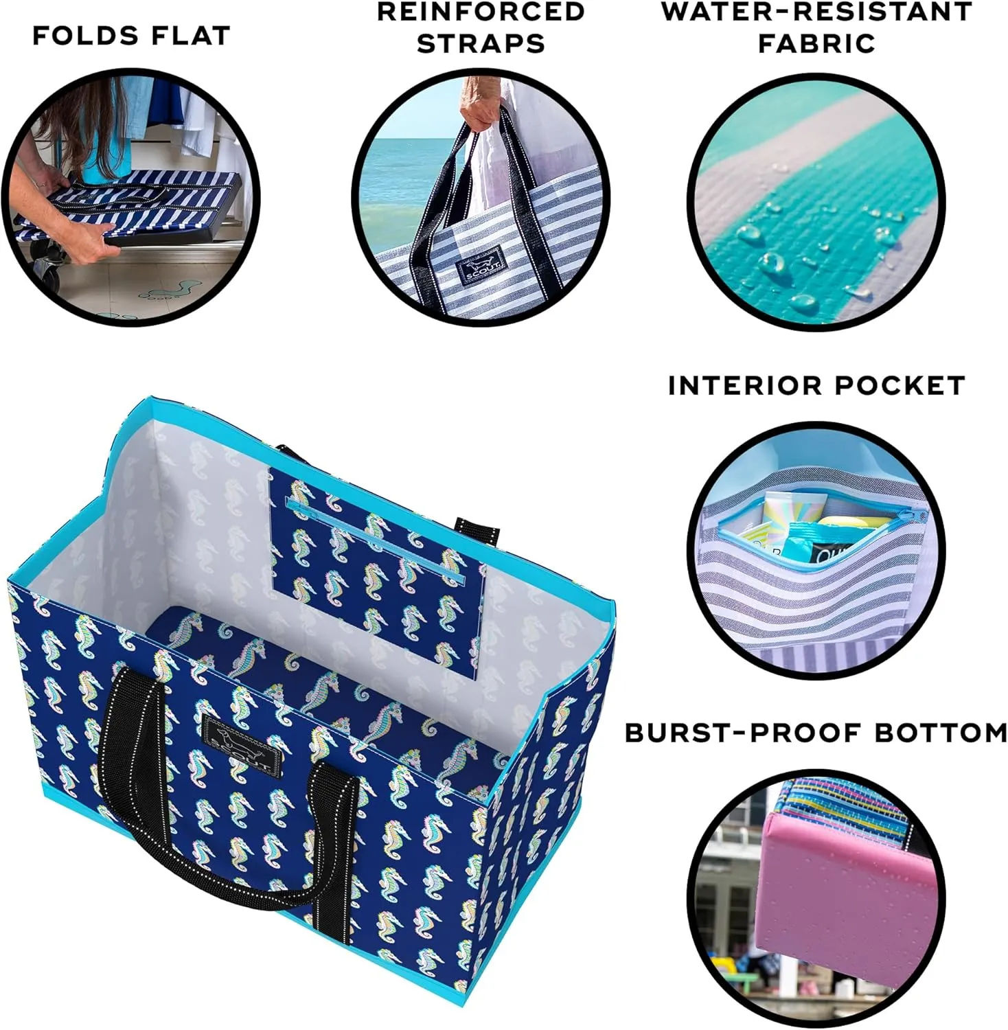 SCOUT Large Open top beach & Pool bag, waterproof, sandproof
