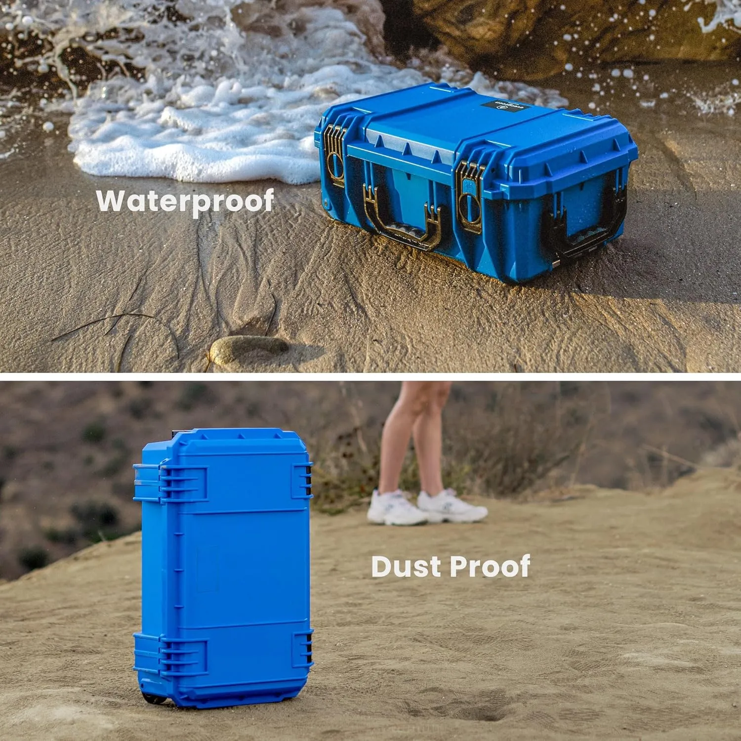 Seahorse 830 Professional Camera Protective Hard Case with Lid Organizer   Padded Dividers - TSA Approved/Mil Spec / IP67 Waterproof/USA Made for Professional Photographers Camera Enthusiasts