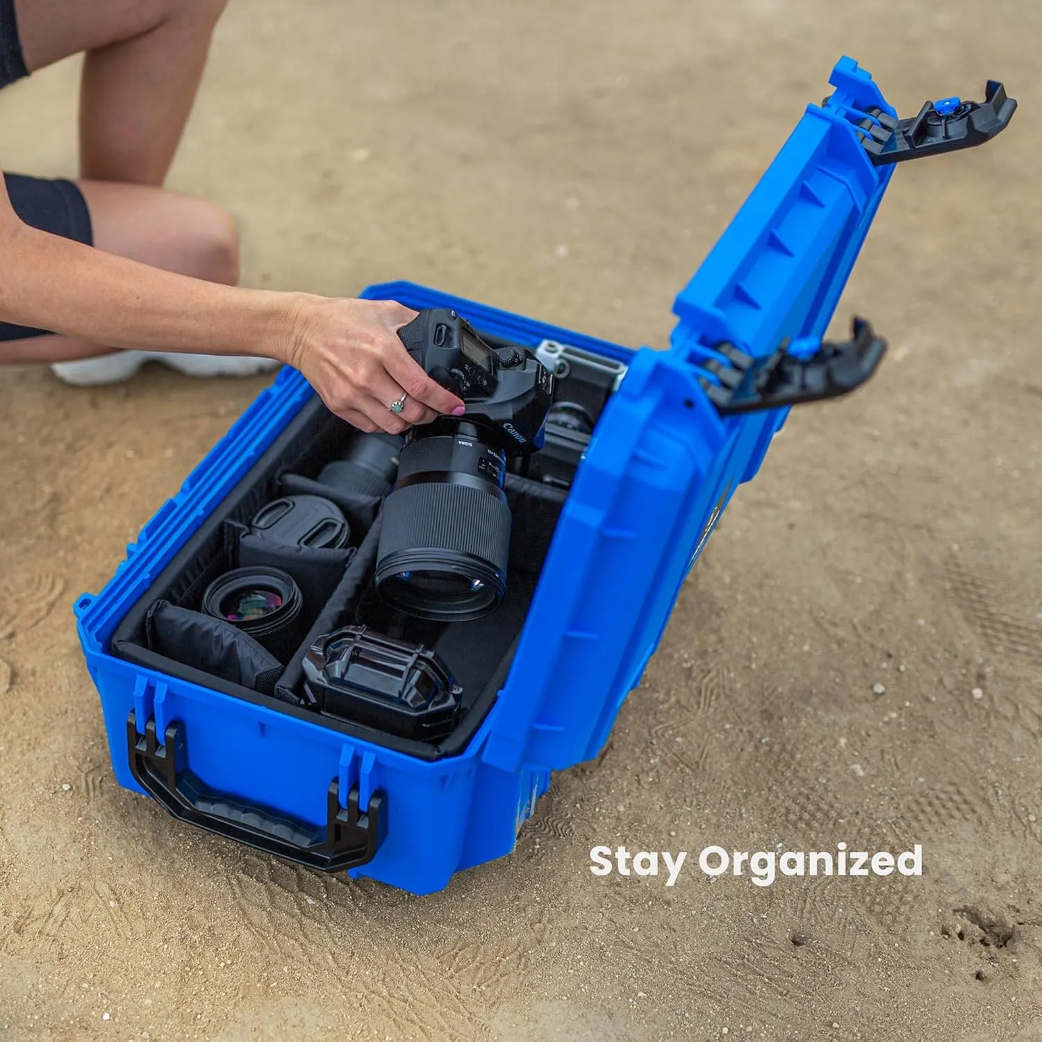 Seahorse 830 Professional Camera Protective Hard Case with Lid Organizer   Padded Dividers - TSA Approved/Mil Spec / IP67 Waterproof/USA Made for Professional Photographers Camera Enthusiasts