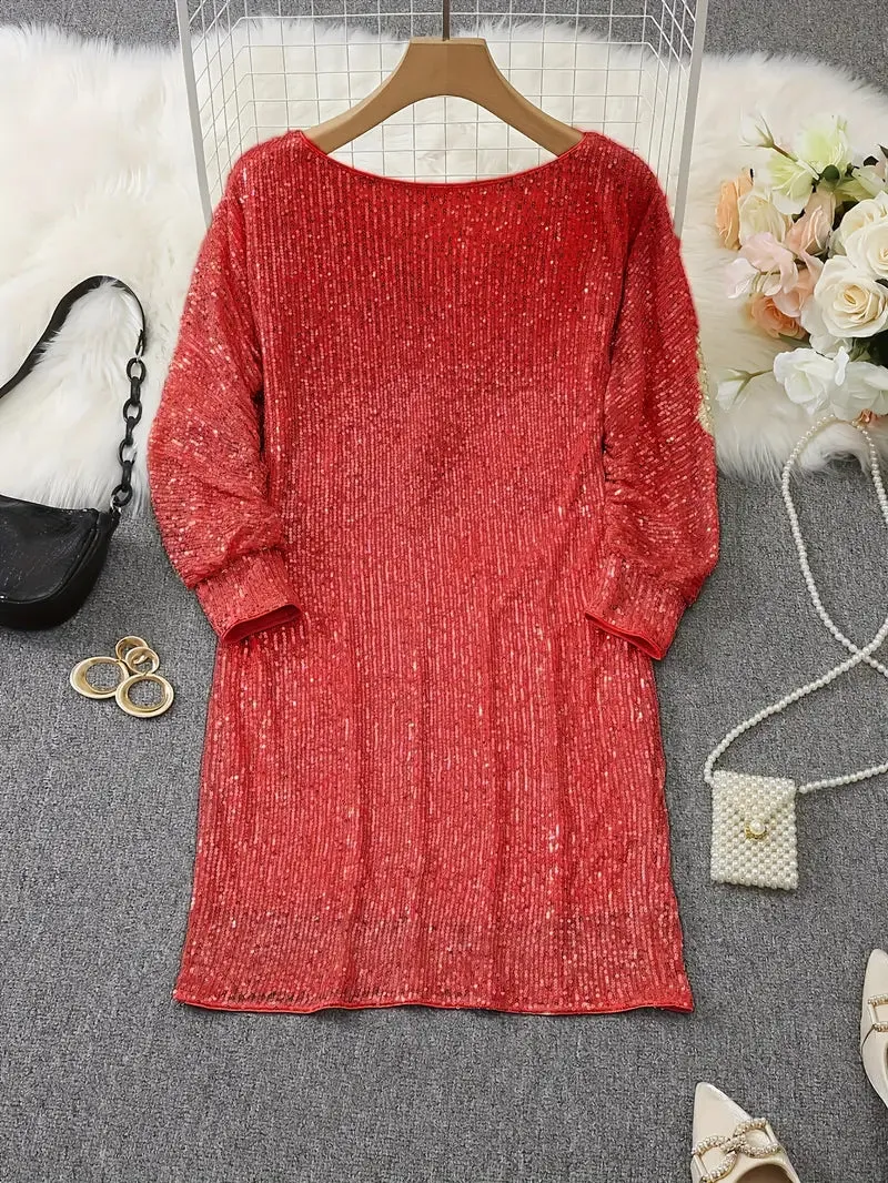 Sequin Mini Dress | Off-Shoulder | Sparkling Party Look