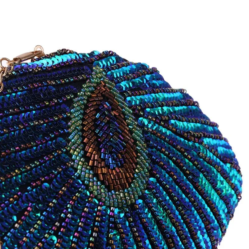 Sequin Shell Shape Women's Clutch Purse