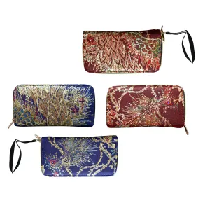 Sequined Peacock Clutch