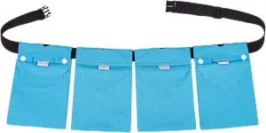 Set of 4 Mastectomy Drainage Pouches with Shower Bag - Effective & Comfortable Post-Breast Cancer Surgery Recovery Aid, Lake Blue & Mesh Blue