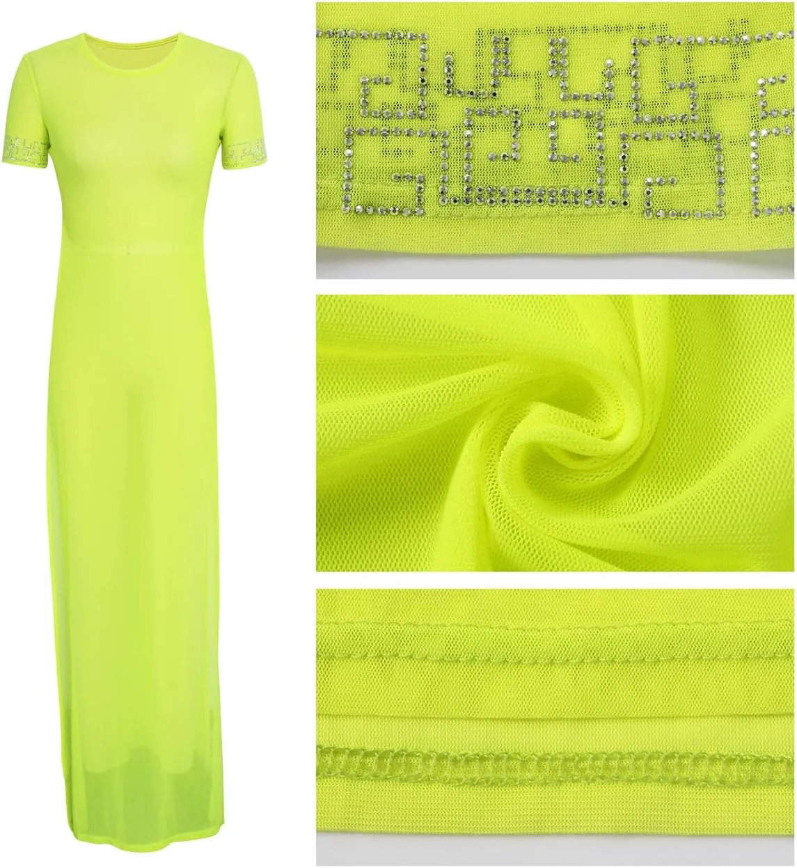 Sexy Cover Ups for Swimwear Women Casual See Through Crochet Mesh Bathing Suit Dress Summer