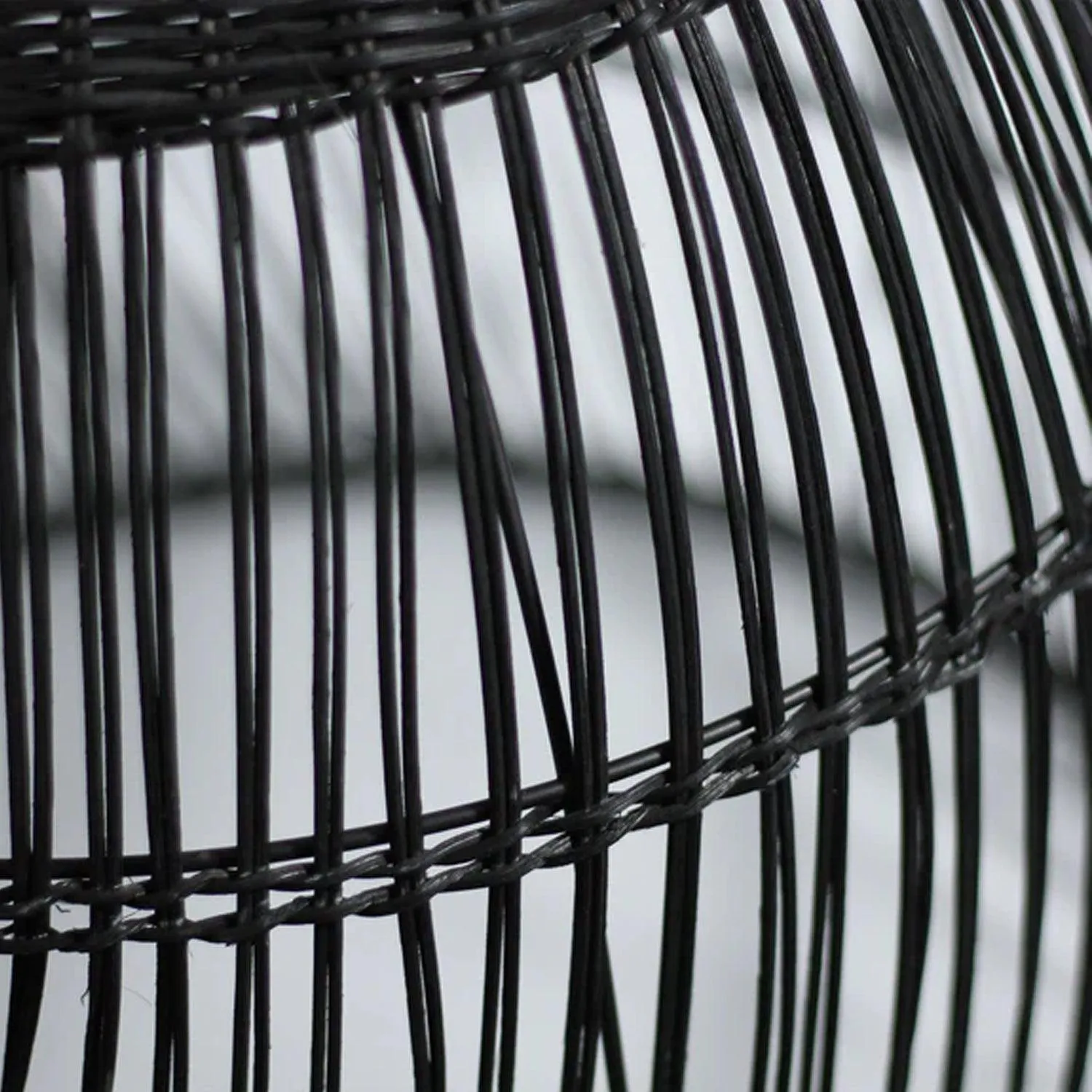 Shanen Rattan Pendant Light 1Lt in Natural or Black Rattan