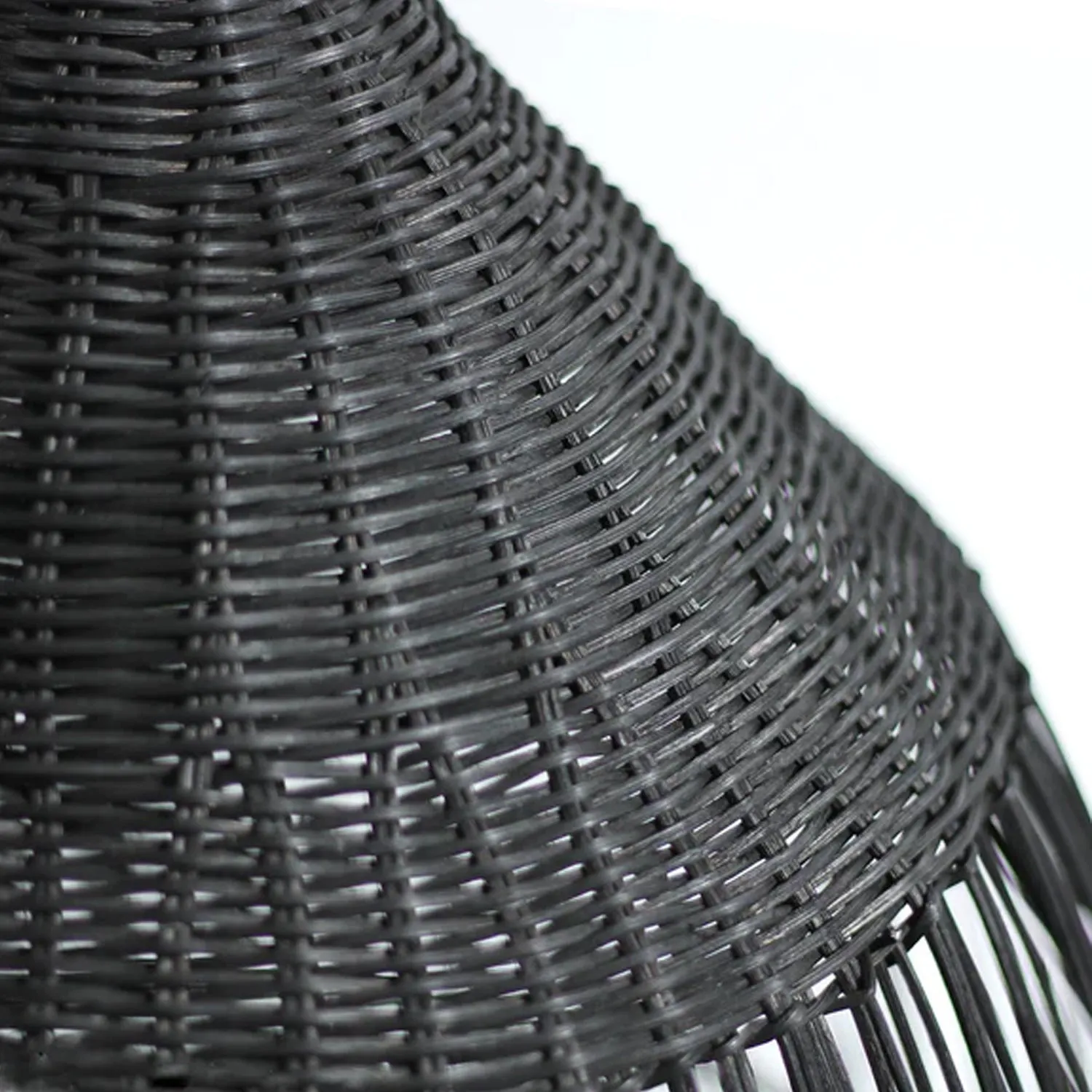 Shanen Rattan Pendant Light 1Lt in Natural or Black Rattan