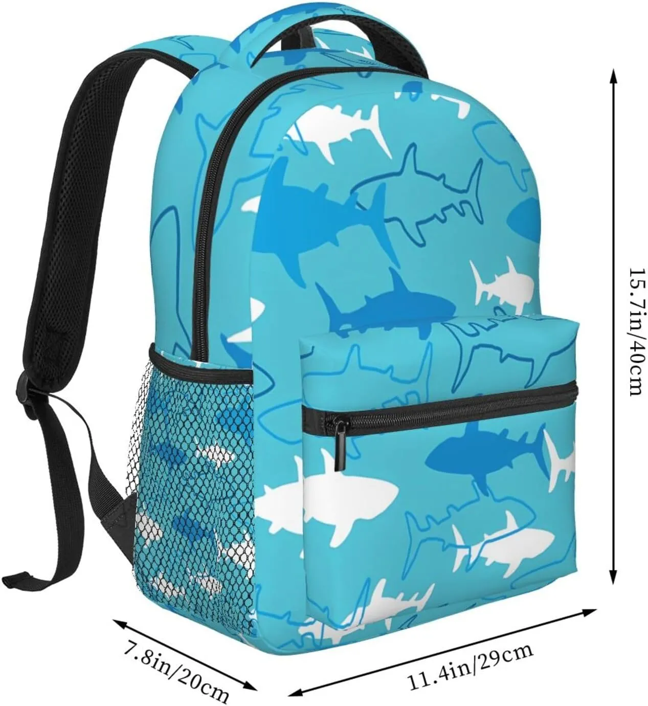 Sharks And Rays Marine Life Backpacks 15 Inch Laptop Backpack Multipurpose Double Shoulder Bag For Men Women Gifts