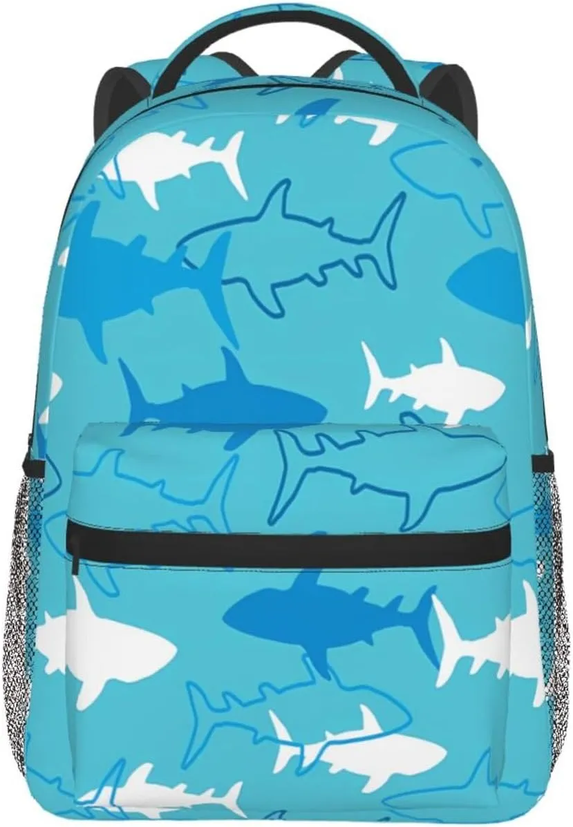 Sharks And Rays Marine Life Backpacks 15 Inch Laptop Backpack Multipurpose Double Shoulder Bag For Men Women Gifts