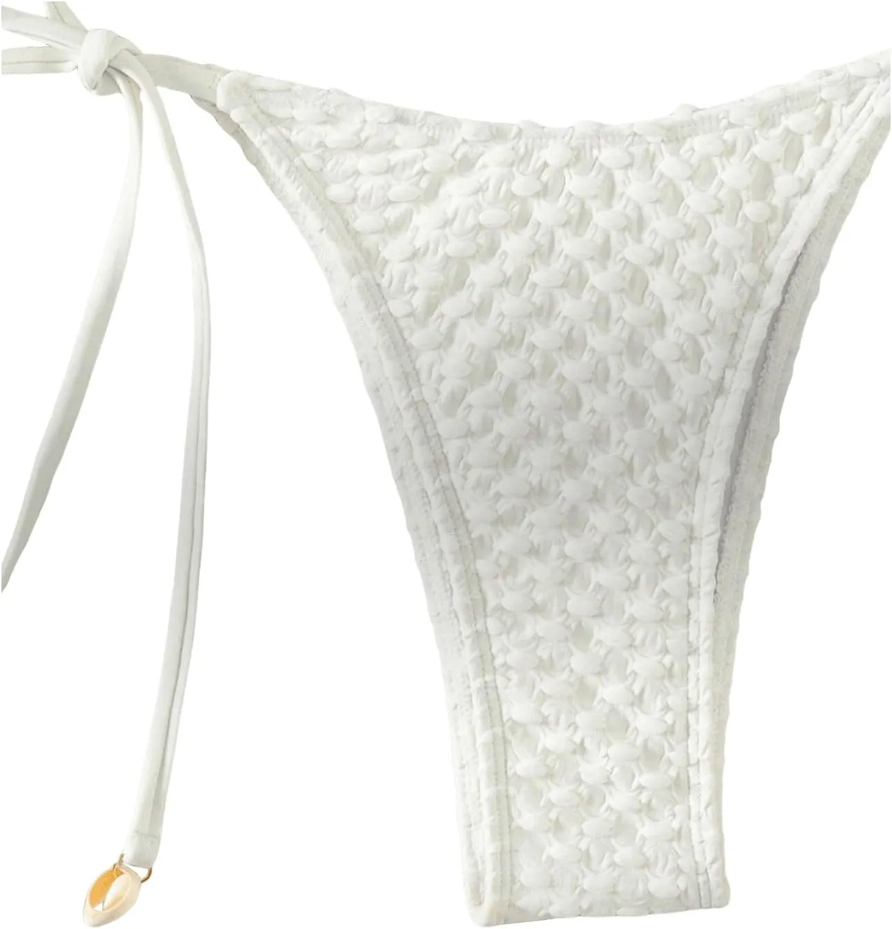 SHENHE Women's 2 Piece Halter Swimsuit Textured Tie Side Triangle Bikini Bathing Suit