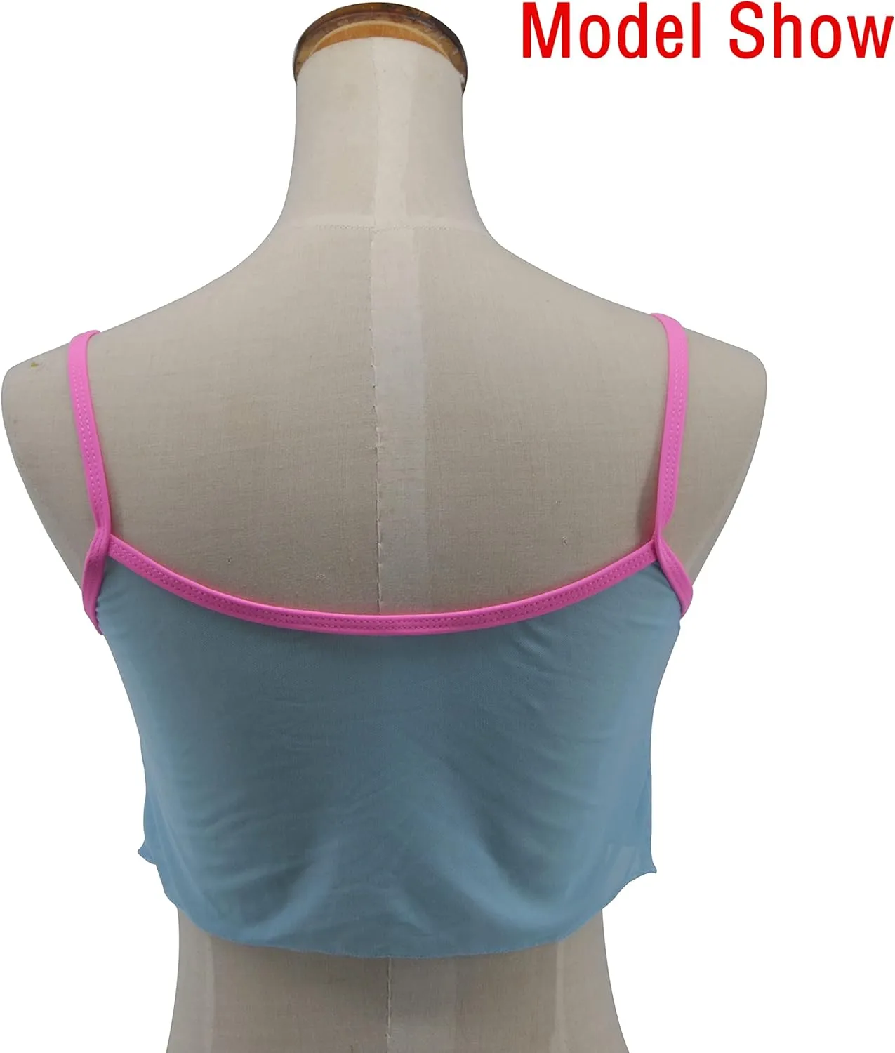 SHERRYLO Sheer Tank Tops for Women See Through Stretch Crop Top Summer Sleeveless Strap Mesh Cami Top
