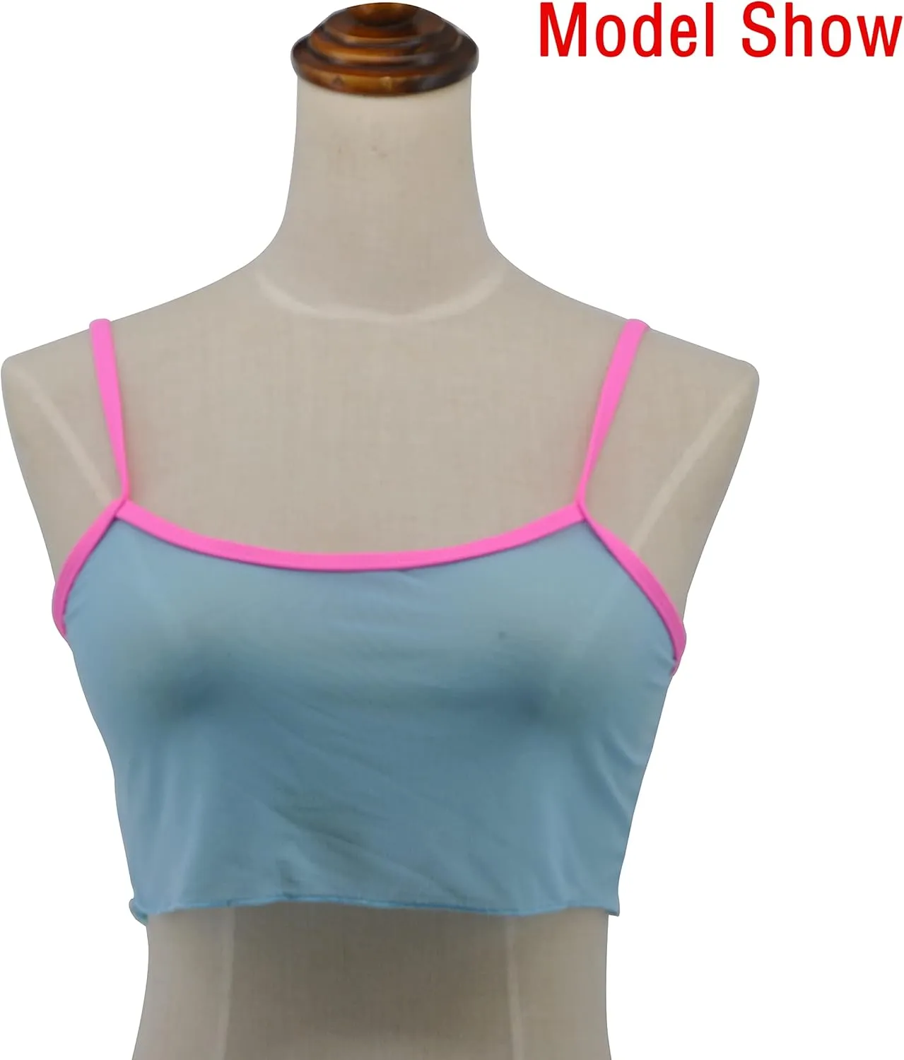 SHERRYLO Sheer Tank Tops for Women See Through Stretch Crop Top Summer Sleeveless Strap Mesh Cami Top