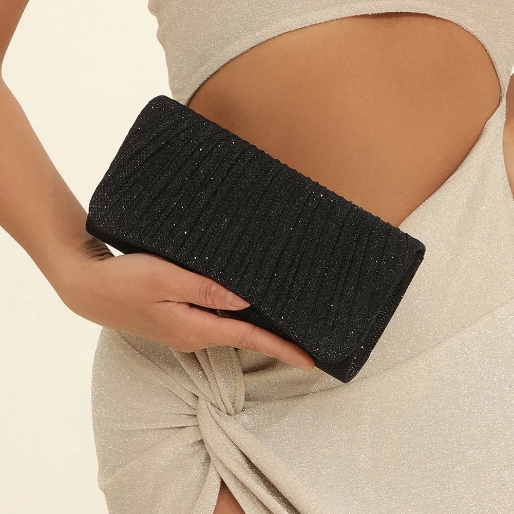 Shiny Wedding Clutch Handbag Glitter Shiny Shoulder Bag Wedding Purses Sling Dating Bag Women Girls All-matching Evening Bag
