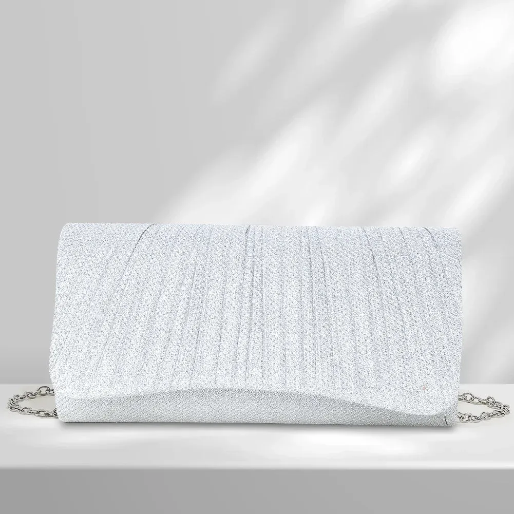 Shiny Wedding Clutch Handbag Glitter Shiny Shoulder Bag Wedding Purses Sling Dating Bag Women Girls All-matching Evening Bag