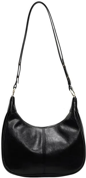 Shoulder Bags for Women, Small Hobo Crescent Handbags Cute Retro Tote Purse Mini Shoulder Clutch with Zipper Closure