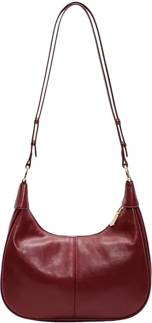 Shoulder Bags for Women, Small Hobo Crescent Handbags Cute Retro Tote Purse Mini Shoulder Clutch with Zipper Closure