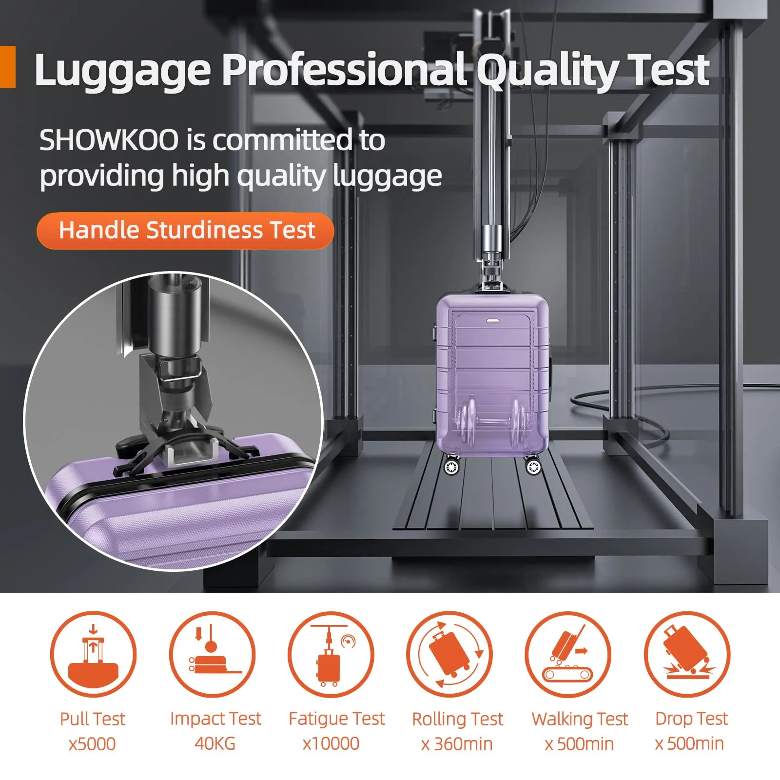 SHOWKOO Luggage Sets Expandable PC ABS Durable Suitcase Double Wheels TSA Lock 5pcs Wine Red