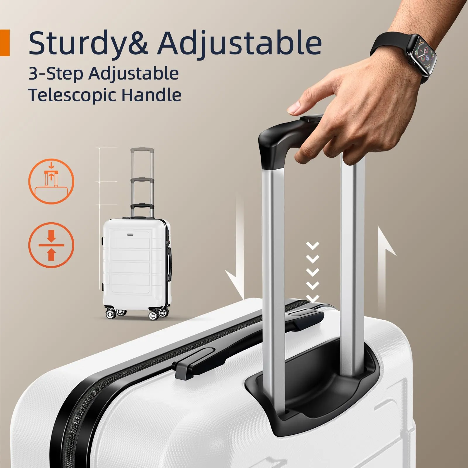 SHOWKOO Luggage Sets Expandable PC ABS Durable Suitcase Double Wheels TSA Lock 5pcs Wine Red