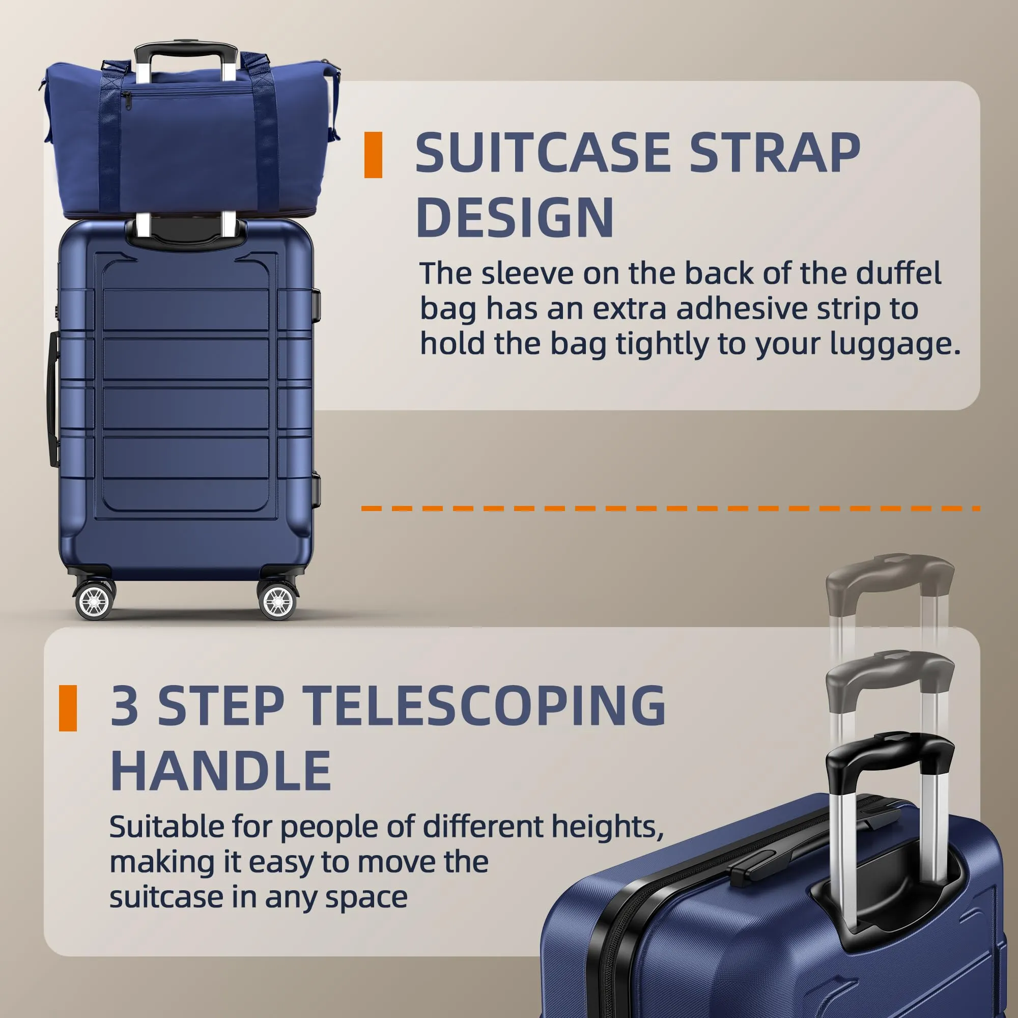 SHOWKOO Luggage Sets Expandable PC ABS Durable Suitcase Double Wheels TSA Lock 5pcs Wine Red