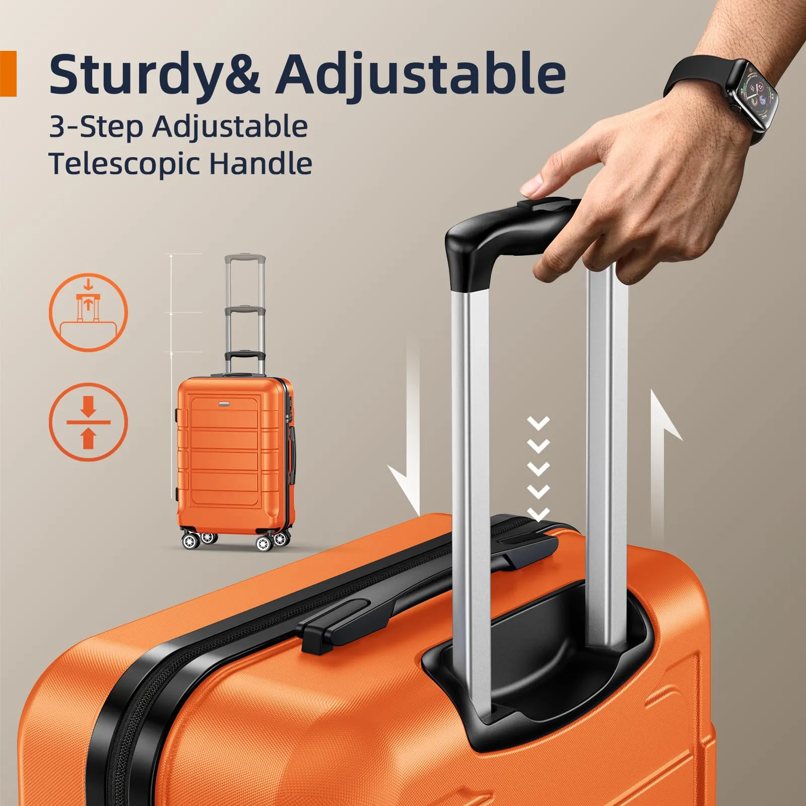 SHOWKOO Luggage Sets Expandable PC ABS Durable Suitcase Double Wheels TSA Lock 5pcs Wine Red