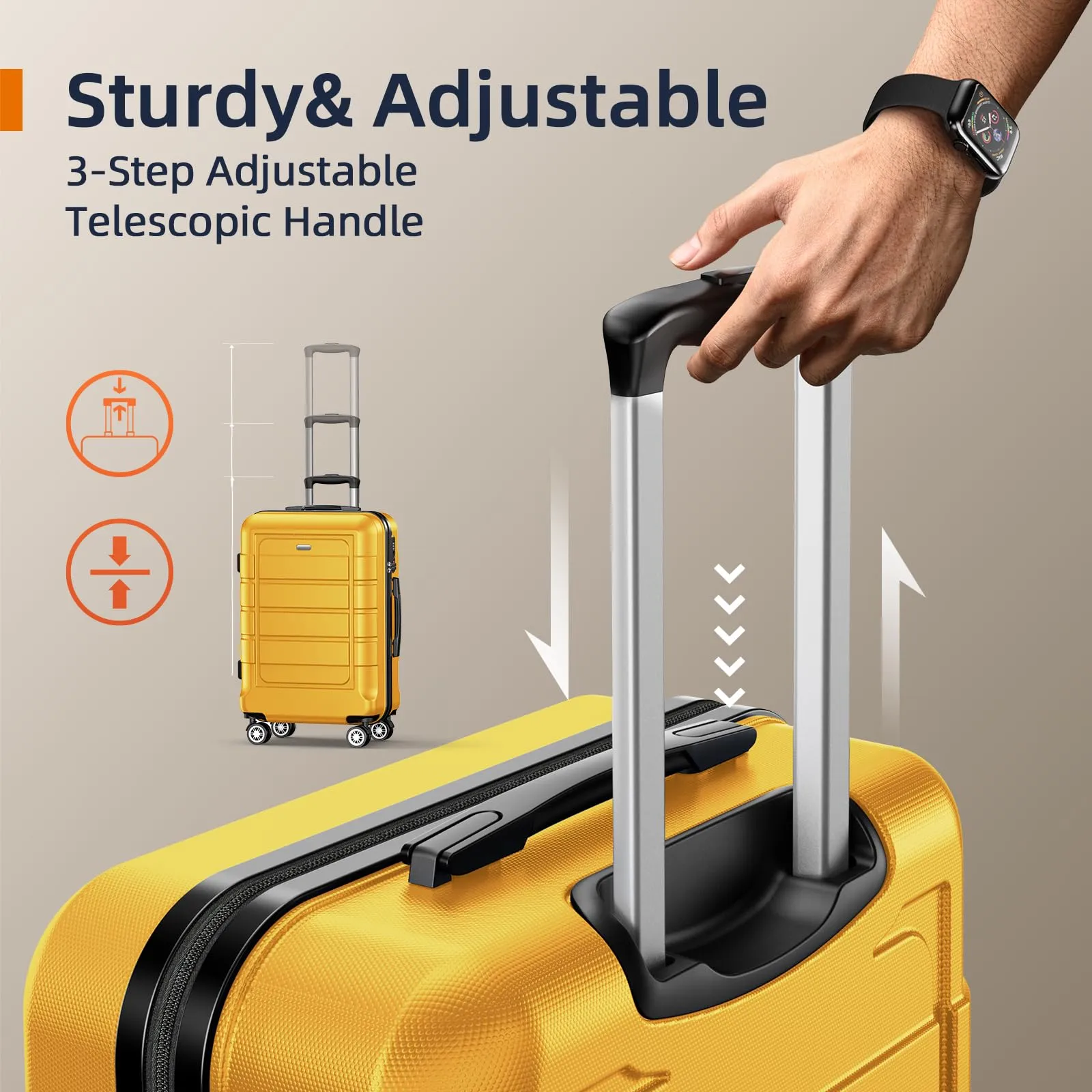 SHOWKOO Luggage Sets Expandable PC ABS Durable Suitcase Double Wheels TSA Lock 5pcs Wine Red