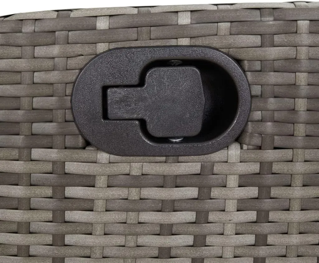 Sillas De Patio Beach Chair Lawn Chairs Dining Room Chairs - Reclining Patio Chair with Footrest Gray Poly Rattan for Garden Beaches Outside Terrace