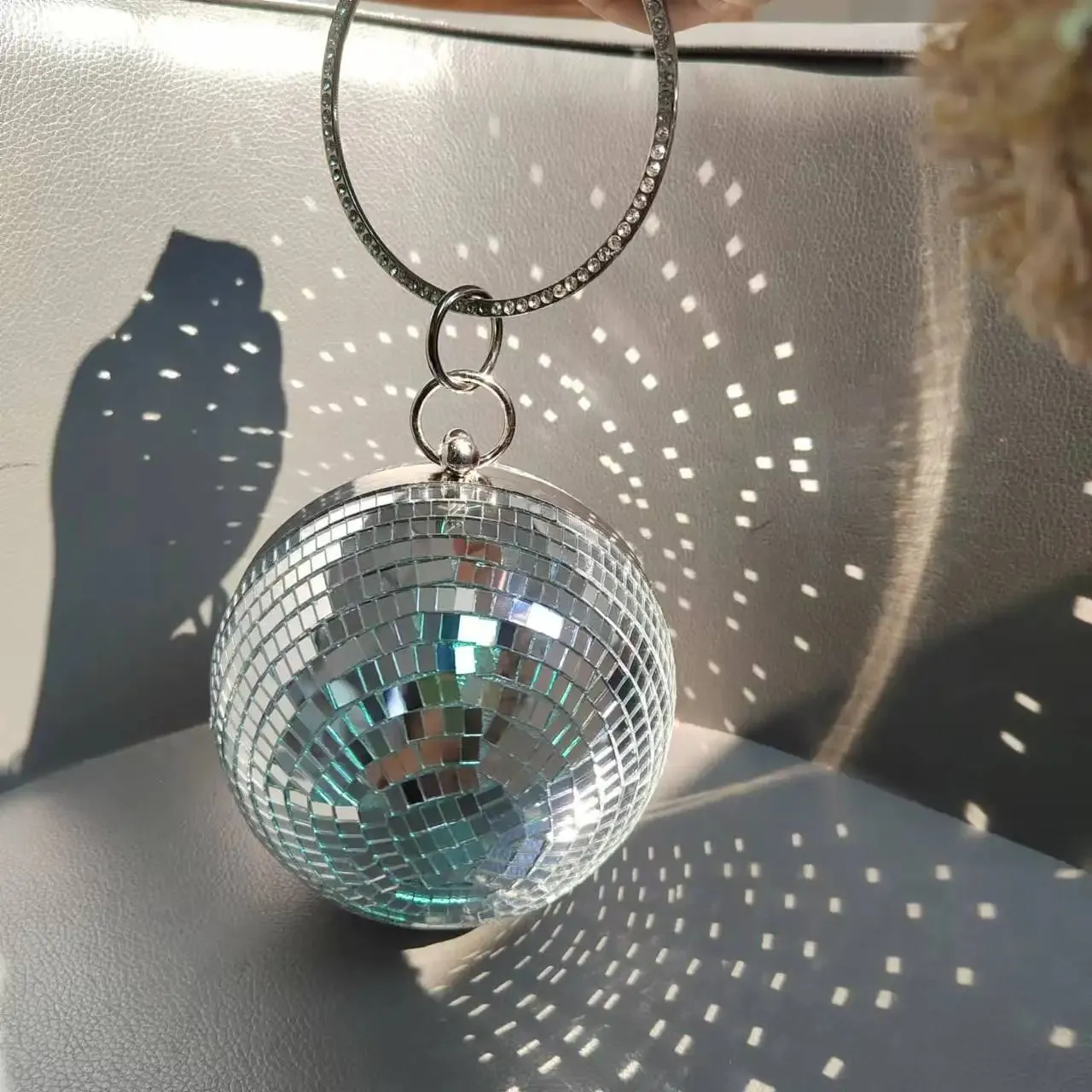 Silver Party  Disco Ball Clutch