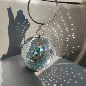 Silver Party  Disco Ball Clutch
