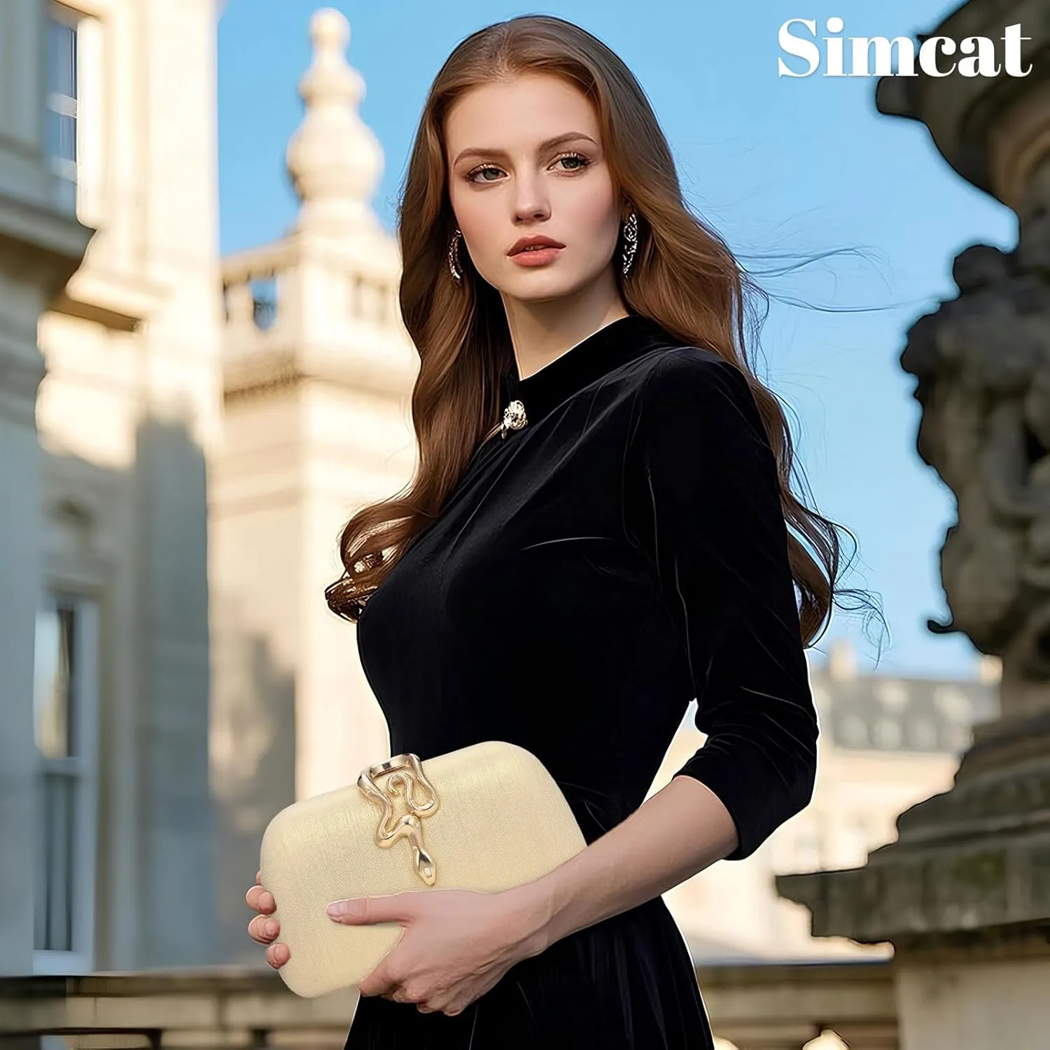 Simcat Glitter Clutch Purses for Women Elegant Evening Bag for Parties, Weddings and Formal Events