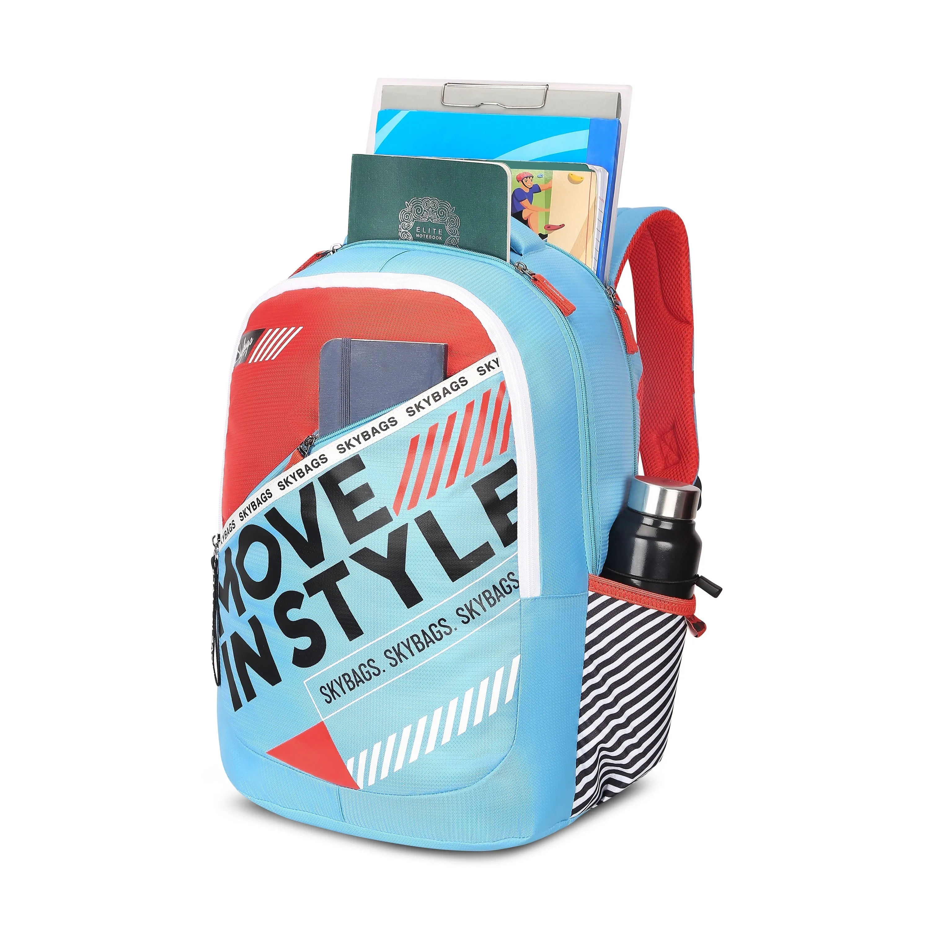 Skybags KLAN PLUS 05 SCHOOL BACKPACK SKYBLUE
