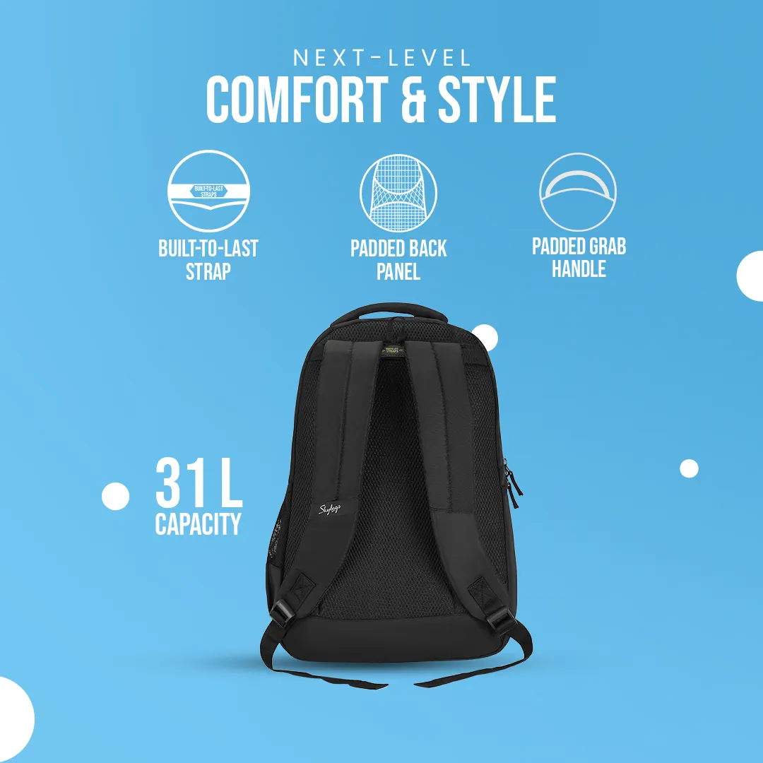 Skybags New Arthur  Laptop Backpack (H) Black
