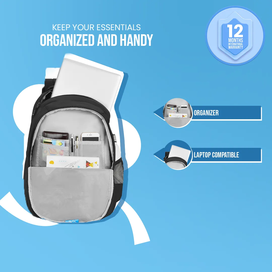 Skybags New Arthur  Laptop Backpack (H) Black