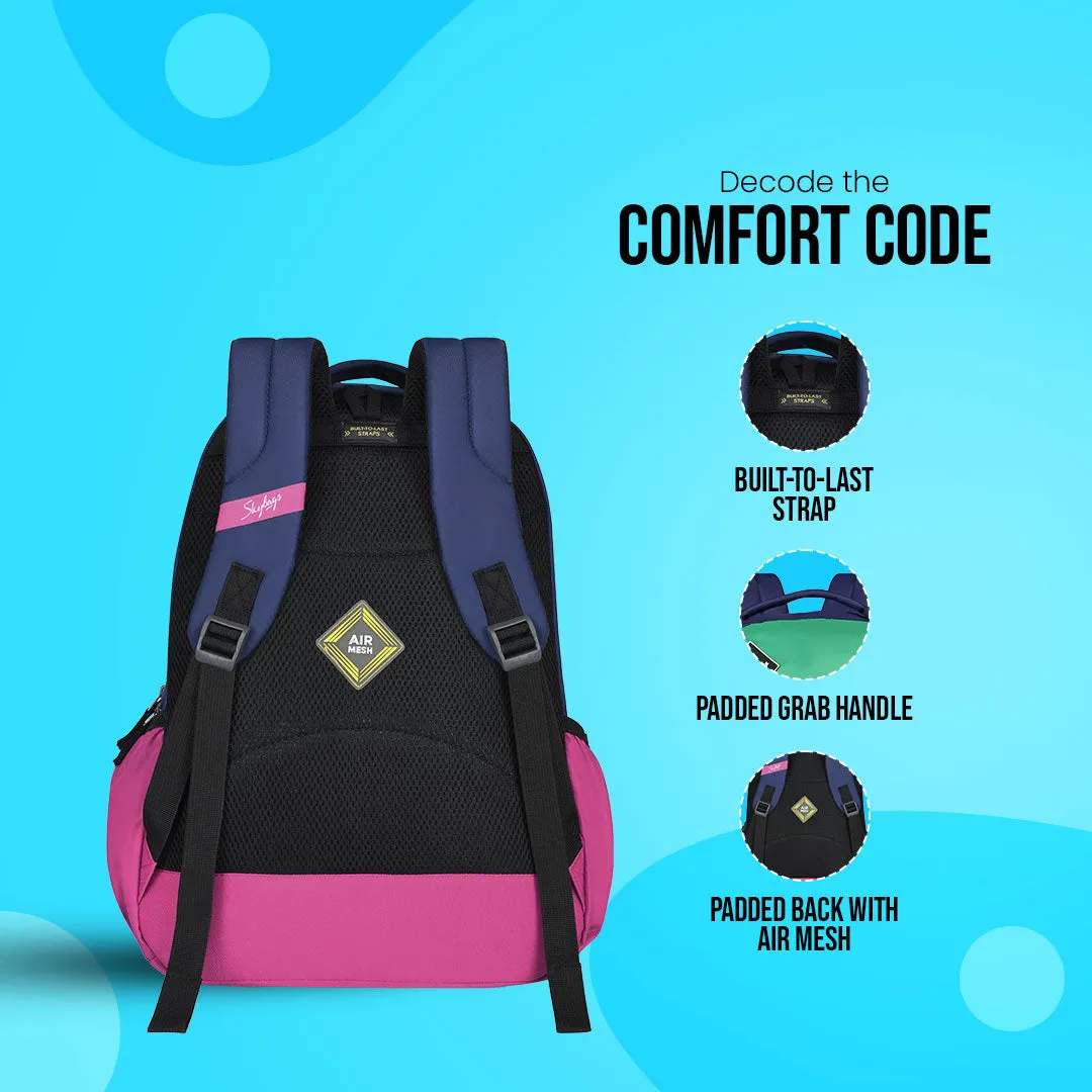 Skybags New Neon 23-07  School BP (H) Blue Pink