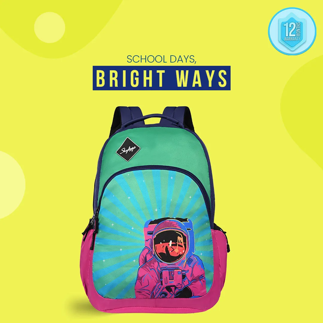 Skybags New Neon 23-07  School BP (H) Blue Pink