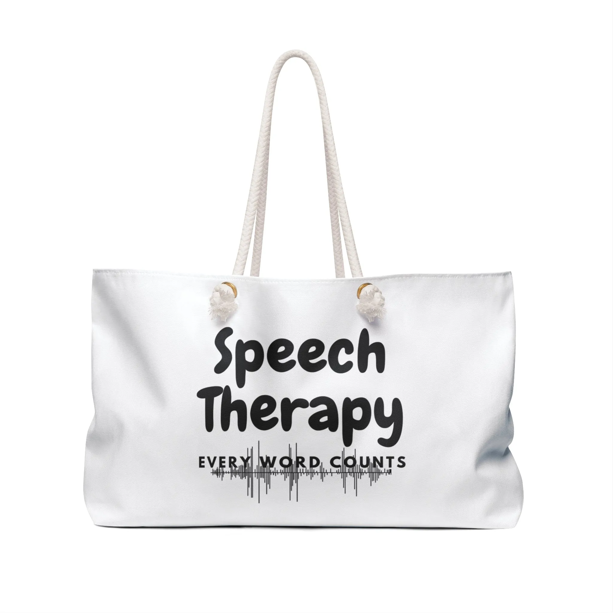 SLP Tote Bag for therapist Every Word Counts quote SLP gift Speech Therapy tote for toys and more!