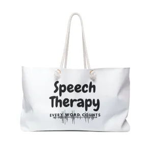 SLP Tote Bag for therapist Every Word Counts quote SLP gift Speech Therapy tote for toys and more!