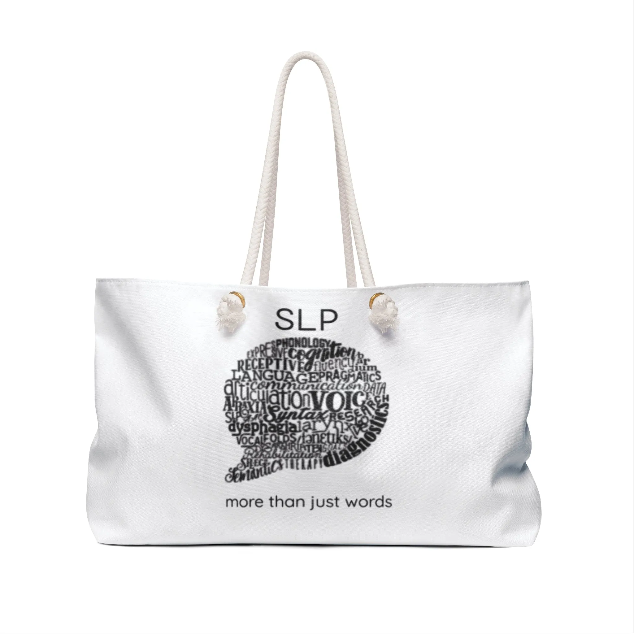 SLP Tote Bag for therapist More than Just Words SLP gift Speech Therapy tote for toys and more!