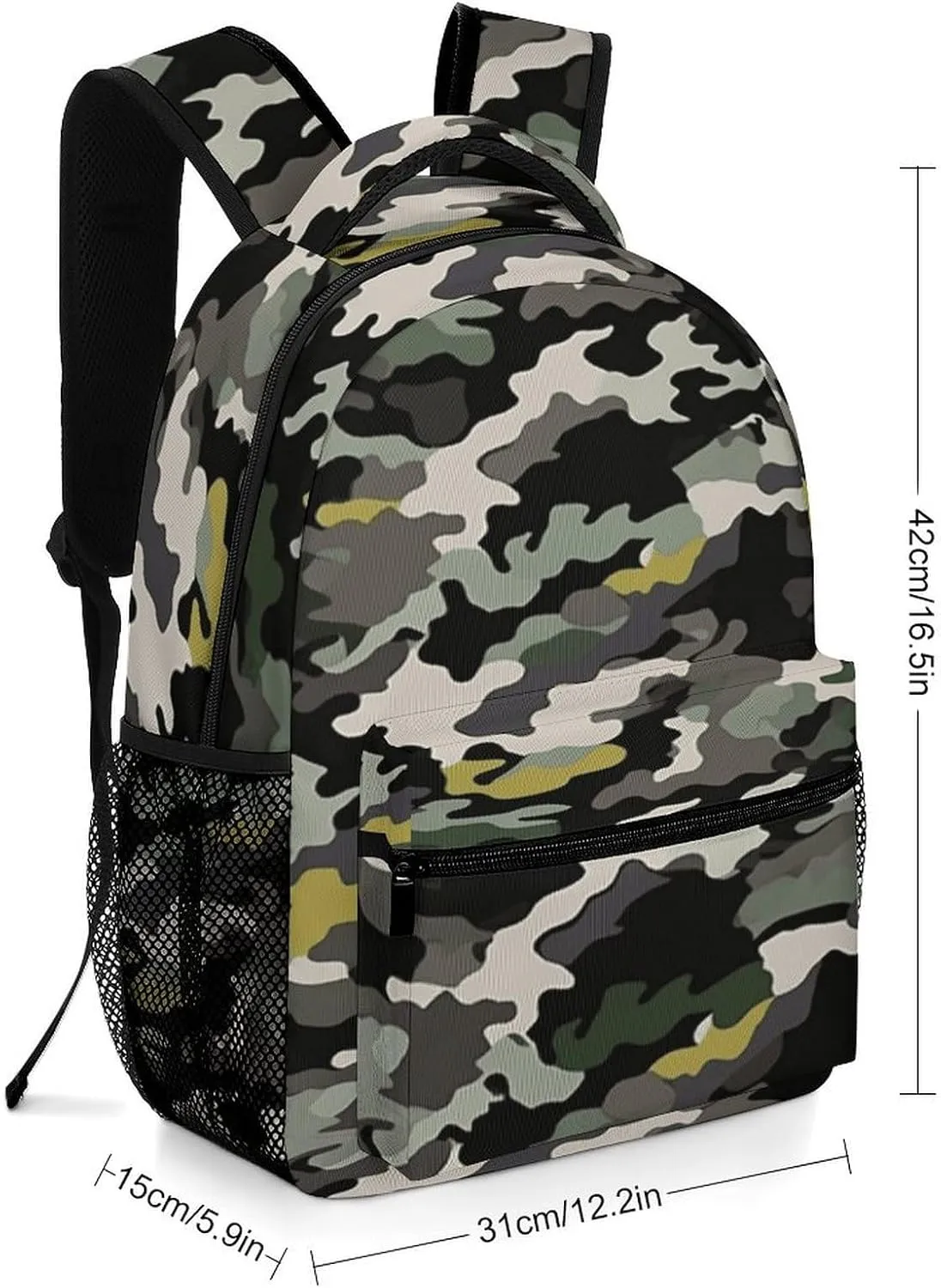 Small Backpacks Personalized Abstract Camouflage Printing Travel Bag Lightweight Travel Backpack For Women Men