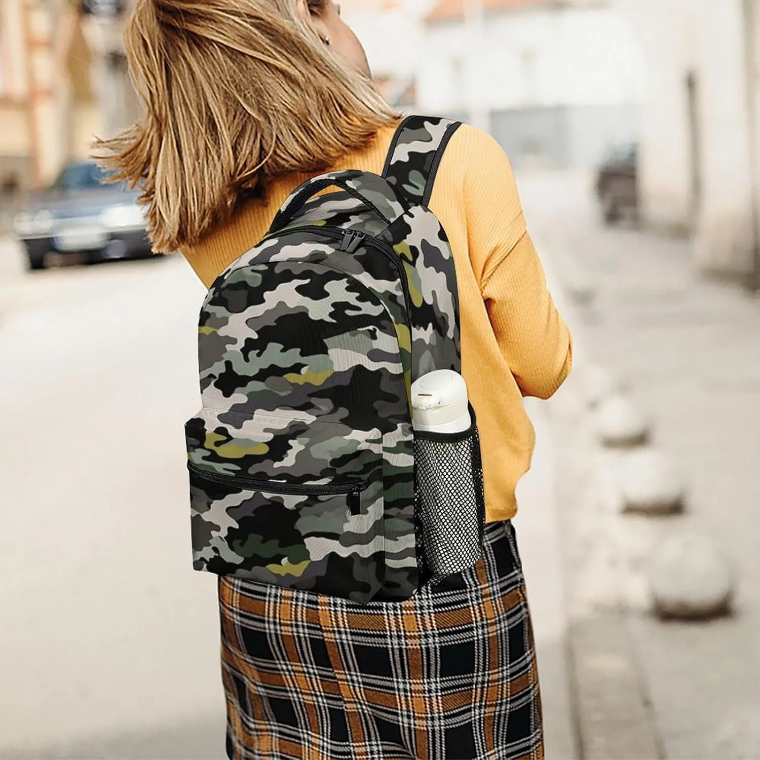Small Backpacks Personalized Abstract Camouflage Printing Travel Bag Lightweight Travel Backpack For Women Men