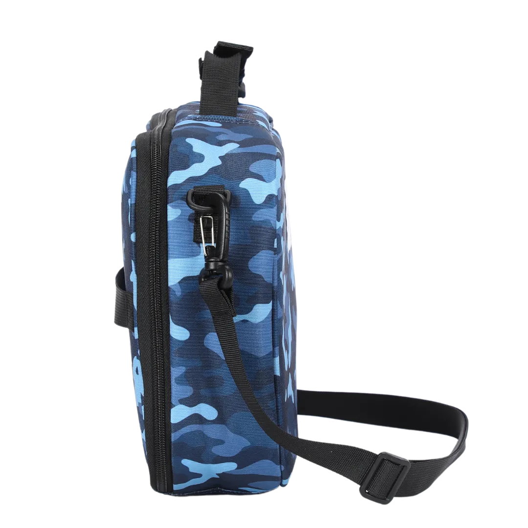 Small Insulated Lunch Bag Blue Camo